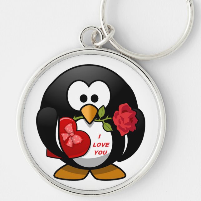 CHAVEIRO "EU TE AMO" PINGUIM (Frente)