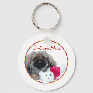 Chaveiro Eu Te Amo Pup Pekingese