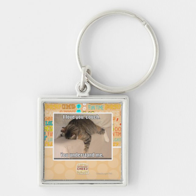 Chaveiro Eu te amo, sofá (Frente)