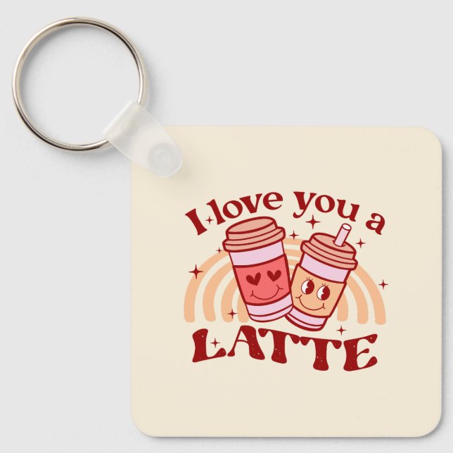 Chaveiro Eu Te Amo Um Latte (Frente)