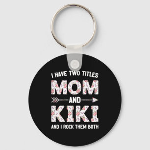Chaveiro Eu tenho dois títulos mamãe e kiki floral flor