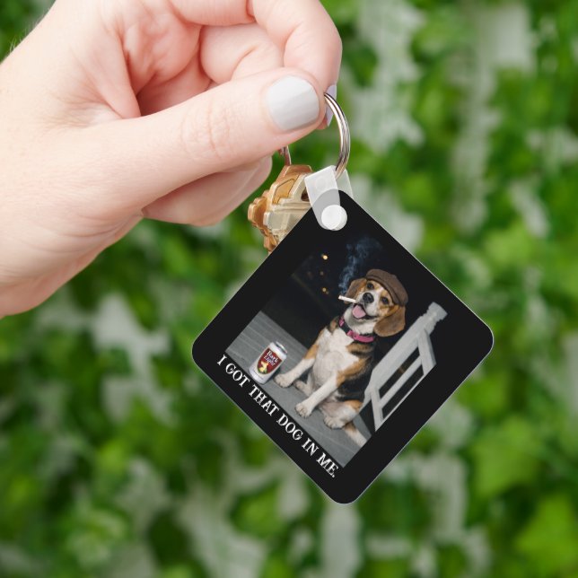 Chaveiro Eu Tenho Esse Cachorro Em Mim, Personalidade Engra (Mão)