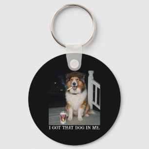 Chaveiro Eu Tenho Esse Cachorro Em Mim, Piada de Collie Eng