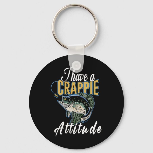 Chaveiro Eu Tenho Uma Atitude De Cabeça A Pescar (Frente)