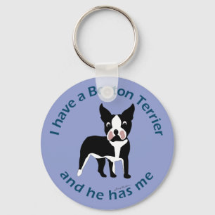Chaveiro Eu tenho uma Boston Terrier