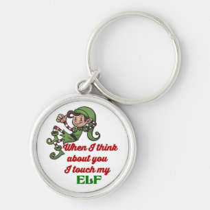 Chaveiro Eu toco em minha corrente chave do humor do Natal