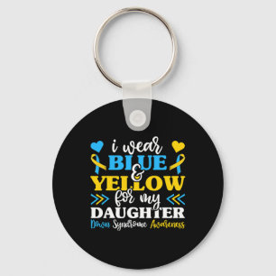 Chaveiro Eu Uso Azul Amarelo Para Minha Filha Síndrome de D