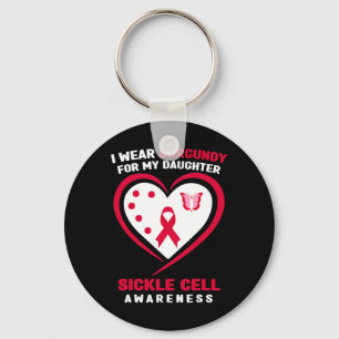 Chaveiro Eu Uso Burgundy pela Conscientização da Anemia Fal