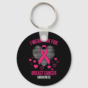 Chaveiro Eu Uso Laço Rosa Coração Legal Roupa Conscientizaç