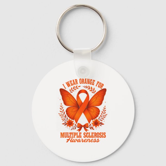 Chaveiro Eu Uso Laranja Para a Conscientização da Esclerose (Frente)