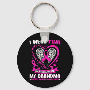 Chaveiro Eu Uso Rosa Em Memória Da Minha Avó Câncer De Mama