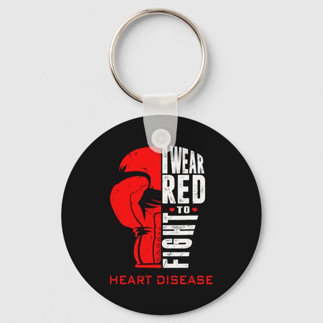 Chaveiro Eu Uso Vermelho Para Combater o Dia de Conscientiz (Frente)