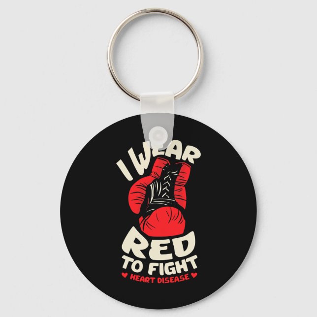 Chaveiro Eu Uso Vermelho Para Lutar Contra Uma Doença Cardí (Frente)