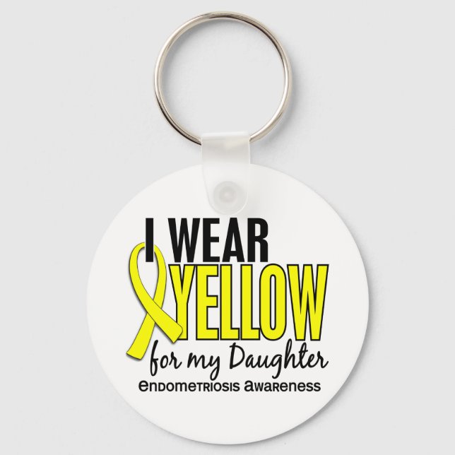 Chaveiro Eu Visto Amarelo Para Minha Filha 10 Endometriose (Frente)