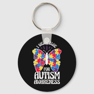 Chaveiro Eu Visto Azul Para Autismo Sensibilização Borbolet