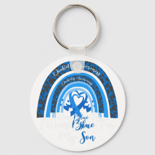 Chaveiro Eu Visto Azul Para Meu Filho Diabetes Conscientiza