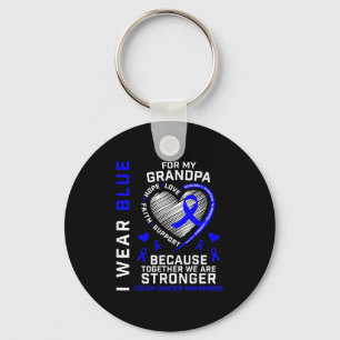 Chaveiro Eu Visto Azul Para Minha Consciência Do Cancer Do