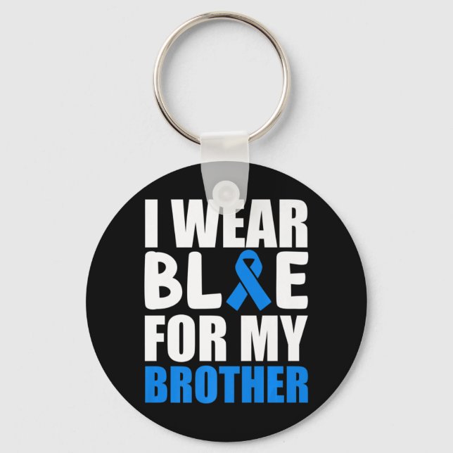 Chaveiro Eu Visto Azul Para Minha Fita De Consciência Do Au (Frente)