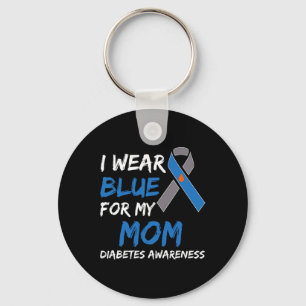 Chaveiro Eu Visto Azul Para Minha Mãe Sensibilização Diabet
