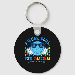 Chaveiro Eu Visto Azul Para O Mês De Consciência Do Autismo