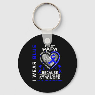 Chaveiro Eu Visto Azul Para O Meu Papá Colon Cancer Sensibi
