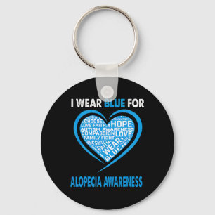 Chaveiro Eu Visto Azul Por Alopecia Consciência Fé Esperanç