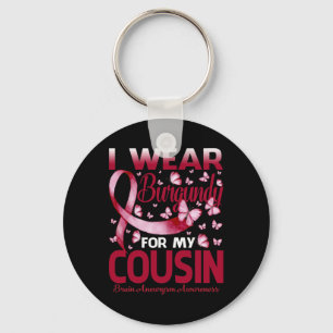 Chaveiro Eu Visto Burgundy Para O Meu Cérebro Causado Aneur