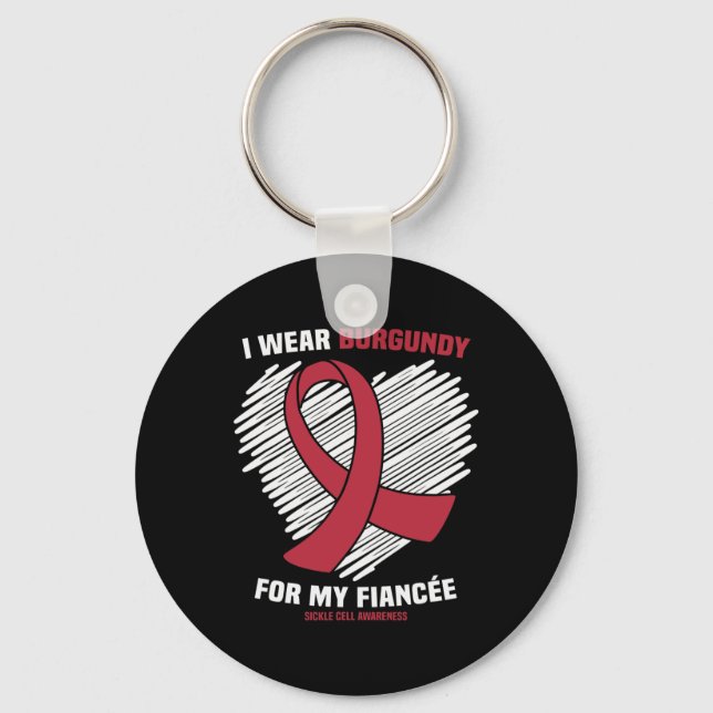 Chaveiro Eu Visto Burgundy Para O Meu Fiancee Cell Sickle A (Frente)