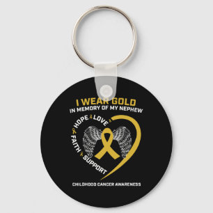 Chaveiro Eu Visto Dourado Na Memória Do Cancer De Infância 