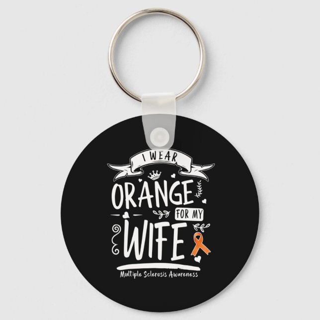 Chaveiro Eu Visto Laranja Para A Minha Esposa Sra. Múltipla (Frente)