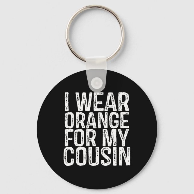 Chaveiro Eu Visto Laranja Para Minha Consciência Da Leucemi (Frente)