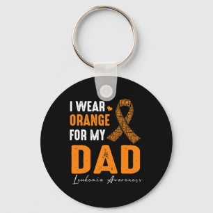 Chaveiro Eu Visto Laranja Para O Meu Cancer De Leucemia Pai