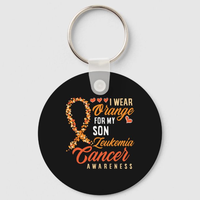 Chaveiro Eu Visto Laranja Para O Meu Filho Leucemia Cancer  (Frente)
