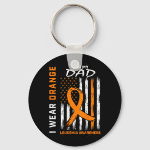Chaveiro Eu Visto Laranja Para O Meu Pai Leucemia Conscient