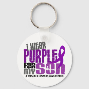 Chaveiro Eu visto o roxo para minha doença de Crohn do