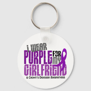 Chaveiro Eu visto o roxo para minha doença de Crohn do