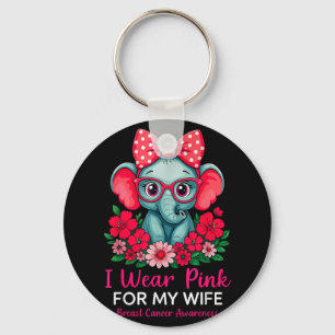 Chaveiro Eu Visto Rosa Para A Minha Esposa Elefante Cancer