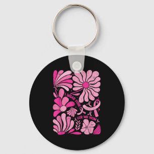 Chaveiro Eu Visto Rosa Para A Minha Mãe Cancer Boho Floral 