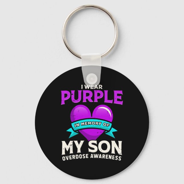 Chaveiro Eu Visto Roxo Em Memória Do Meu Filho - Com Conhec (Frente)