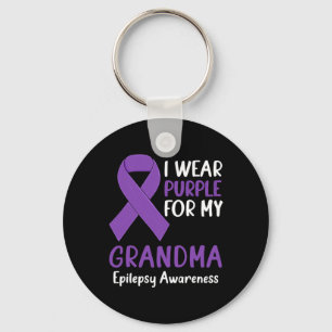 Chaveiro Eu Visto Roxo para a minha avó Epilepsia Consciênc