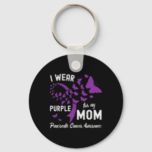 Chaveiro Eu visto Roxo para a minha mãe Câncer de pâncreas 