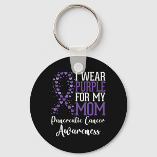 Chaveiro Eu visto Roxo para a minha mãe Câncer de pâncreas 