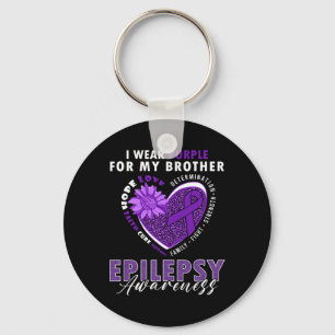 Chaveiro Eu Visto Roxo Para Meu Irmão Epilepsia Sensibiliza