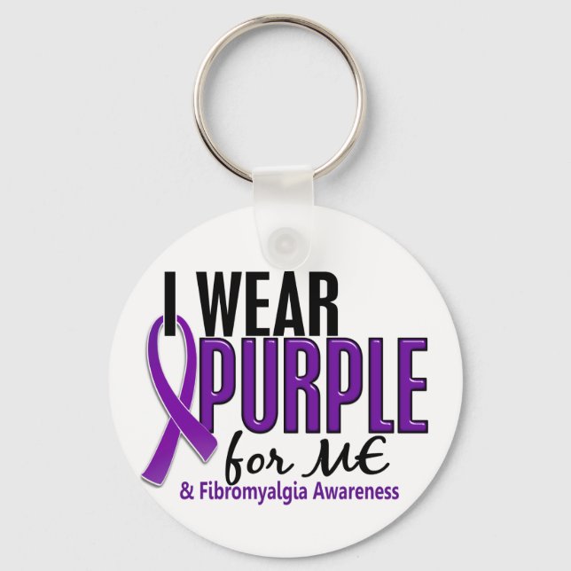 Chaveiro Eu Visto Roxo Para Mi 10 Fibromialgia (Frente)