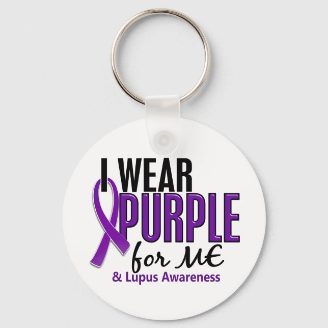 Chaveiro Eu Visto Roxo Para Mim 10 Lupus (Frente)