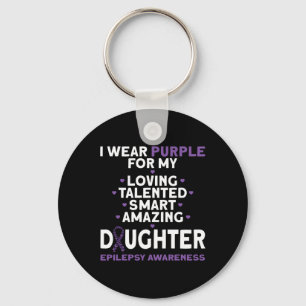Chaveiro Eu Visto Roxo Para Minha Filha Sensibilização Epil