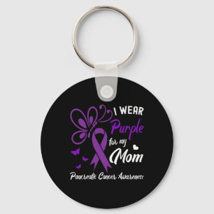 Chaveiro Eu Visto Roxo Para Minha Mãe Câncer de pâncreas Aw