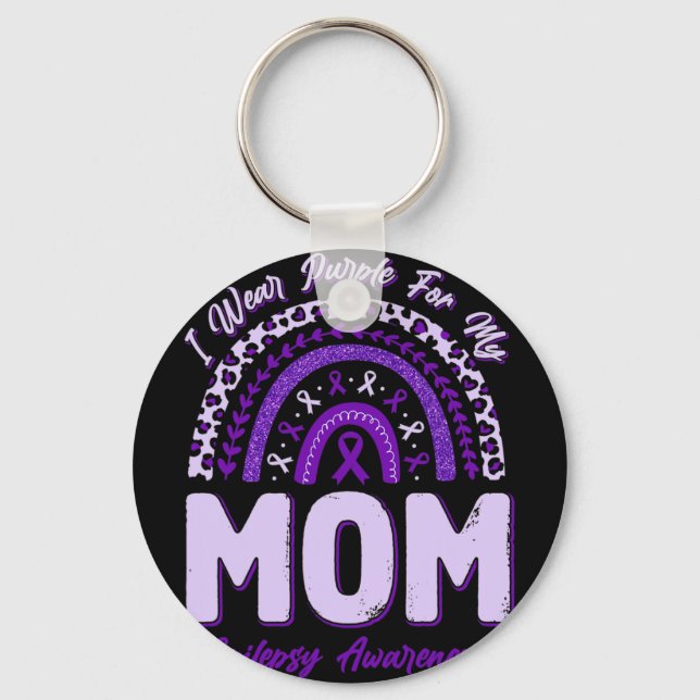 Chaveiro Eu Visto Roxo Para Minha Mãe Consciência Epilepsia (Frente)