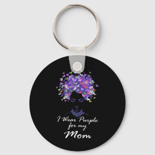 Chaveiro Eu Visto Roxo Para O Apoio À Minha Família Mãe Hei