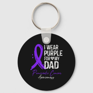 Chaveiro Eu Visto Roxo Para O Meu Pai Camisa Câncer de pânc
